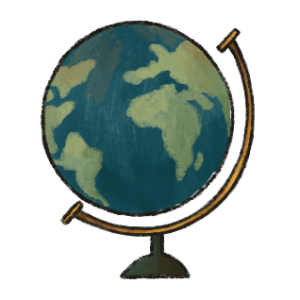 Graphic of a globe